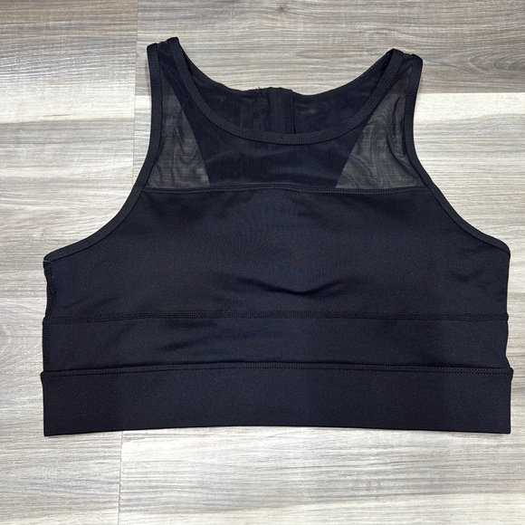 Black Mesh Sports Bra size large - Picture 2 of 8